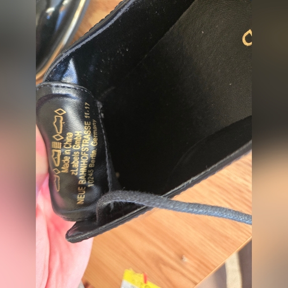 NWOB Anna Field Black Lace Up Loafer Style Womens Shoes Size 9 - Picture 8 of 10